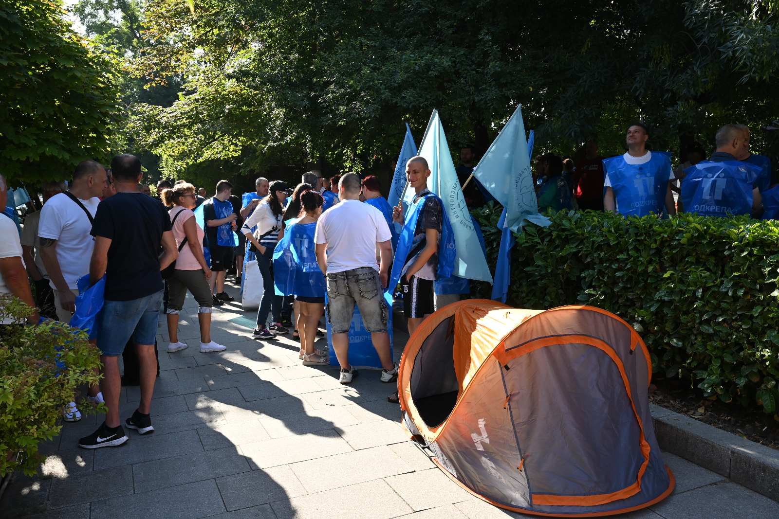 Протест на служителите в градския транспорт в София