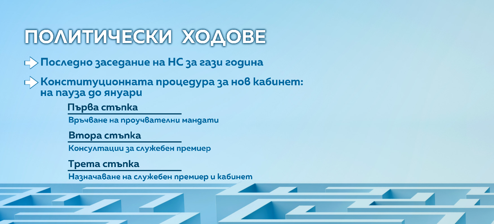 мандати, кабинет