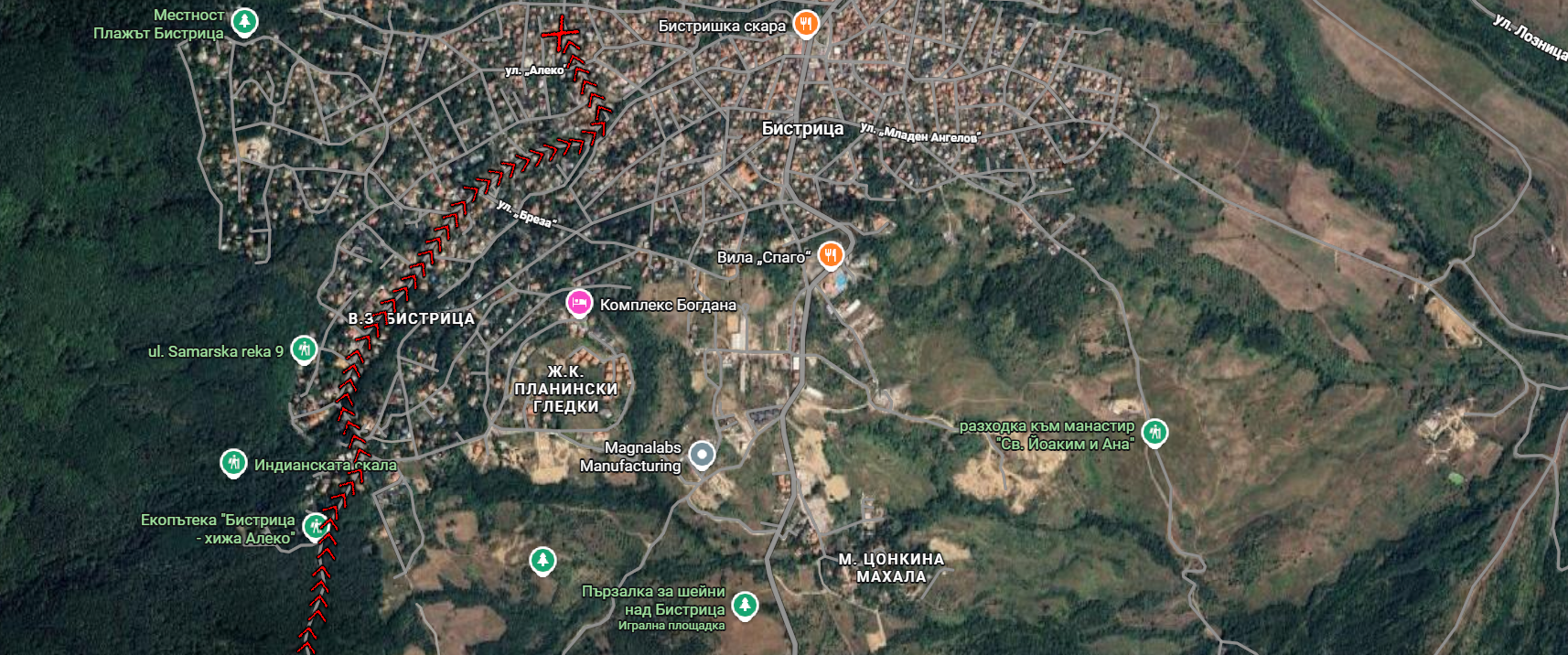 карта идване