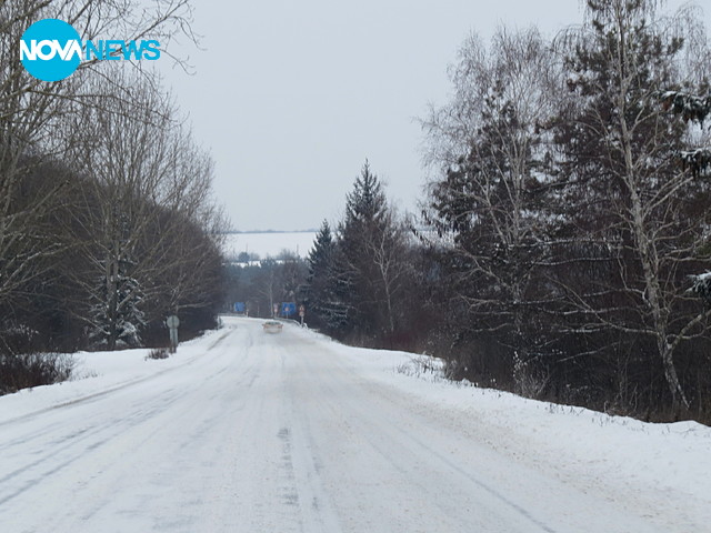 Главен път - Разград-Русе - сняг и лед