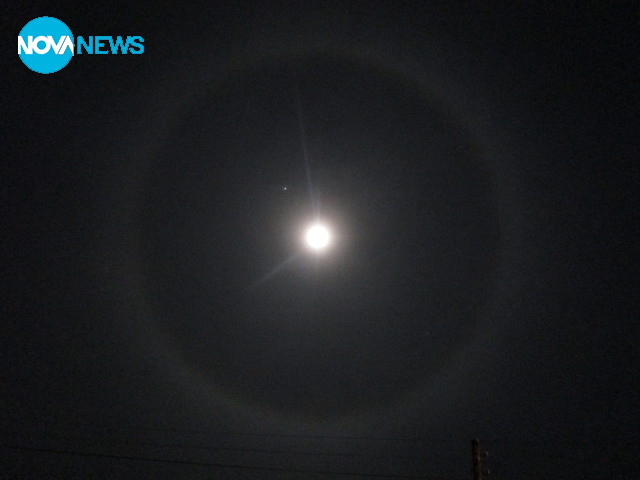 Явлението кръгло хало около луната