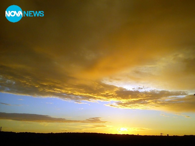 Прекрасният залез над село Китанчево