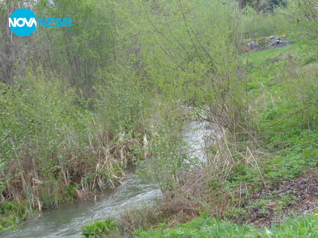 Една малка замърсена река в село Долна Диканя