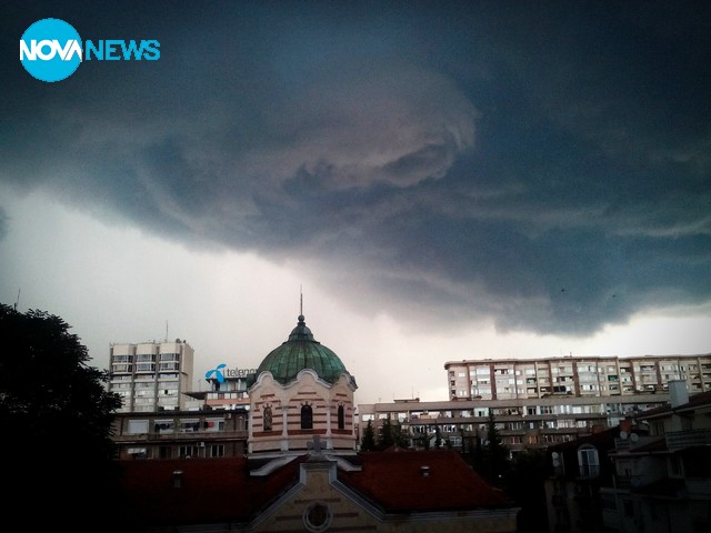 Вчерашният порой над Стара Загора