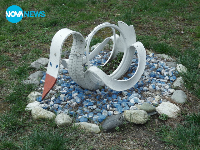 Лебед... от автомобилна гума