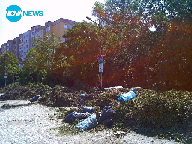Почистване след градушката в София