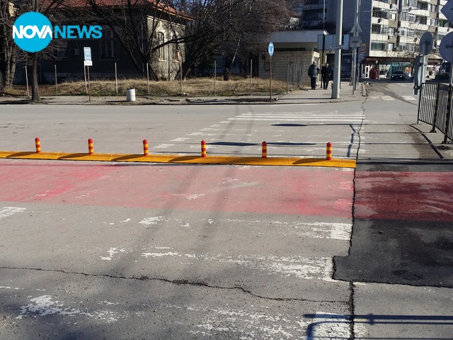 Нов вид пешеходна пътека в Русе