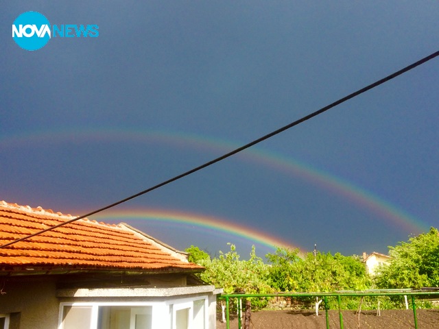 Двойна дъга над село Крепост