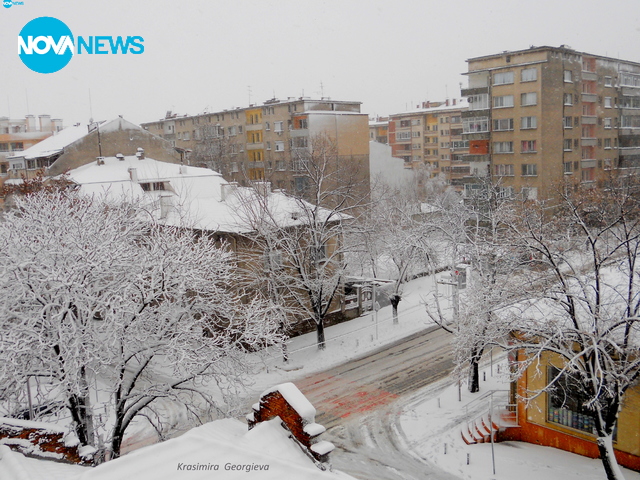 Снежно утро в Стара Загора