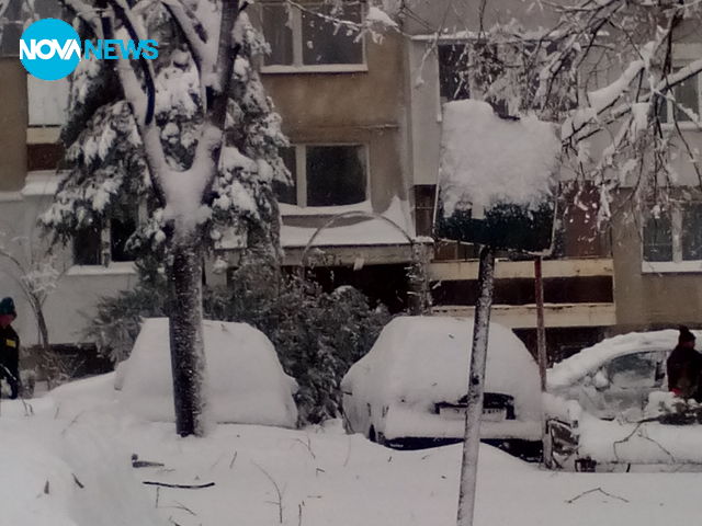 Снегът отново ни изненада в Русе...