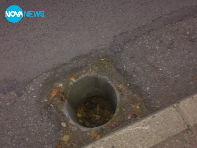 Дупка на улицата до детска градина в "Надежда" 5
