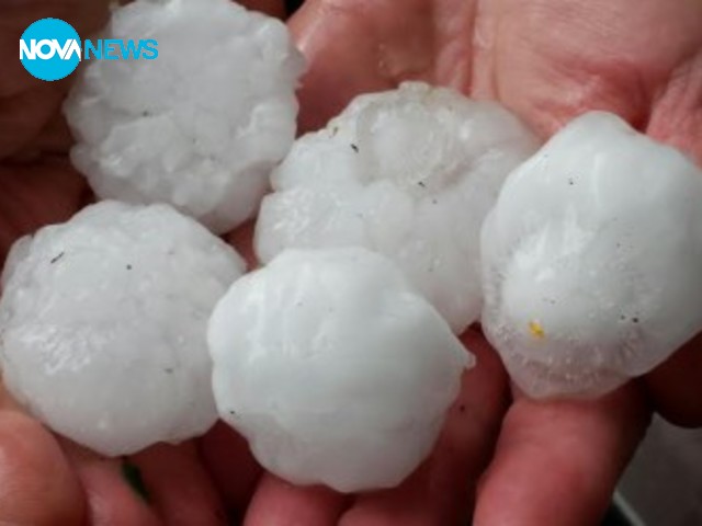 Градушка с големината на яйце