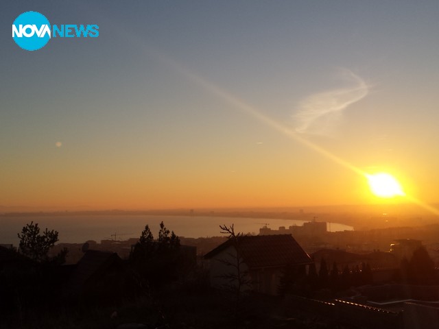 Залез над Слънчев Бряг и Св. Влас 14.01.2015