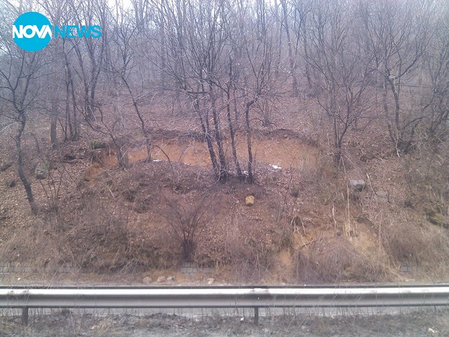 Свлачище на Е79 преди Владая