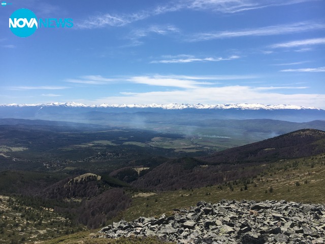 Рила, заснета от Витоша