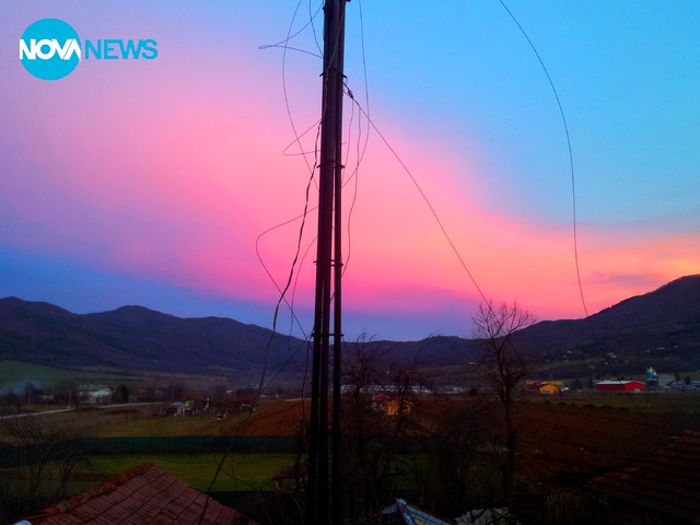 Февруарски залез, р. Правец