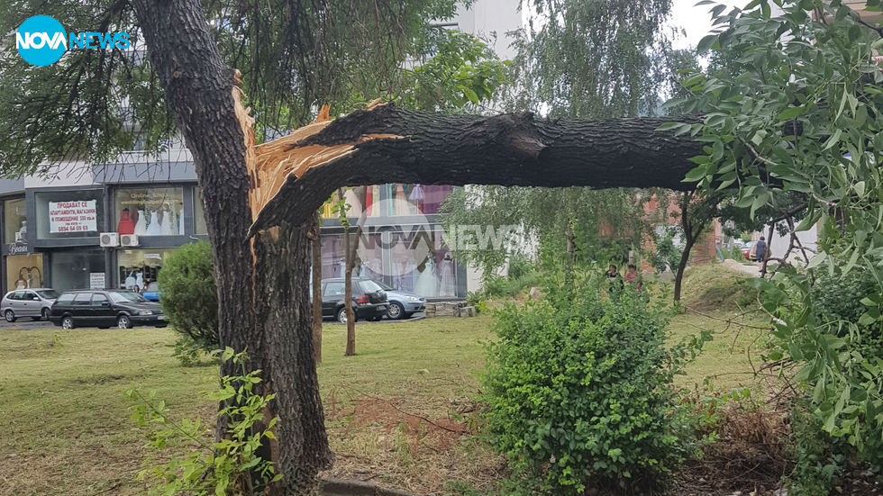 Последствията от бурята в Асеновград