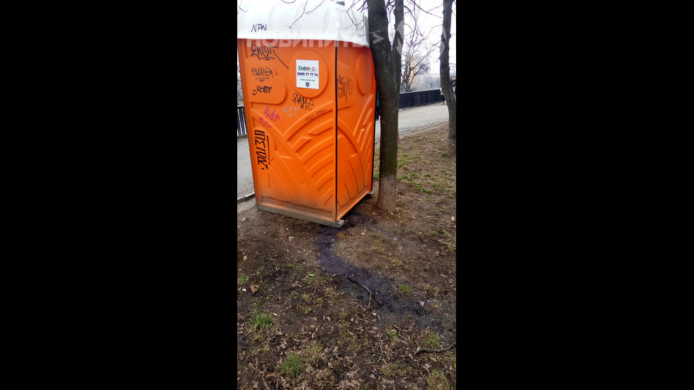 Химическа тоалетна излива "химията си" в дружбенския парк