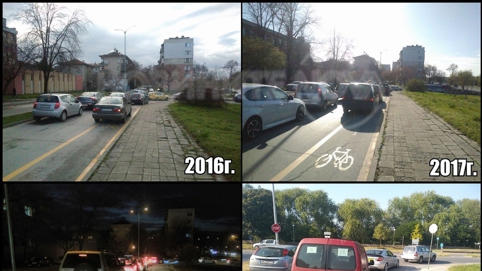 Неспазване на велолента в Пловдив