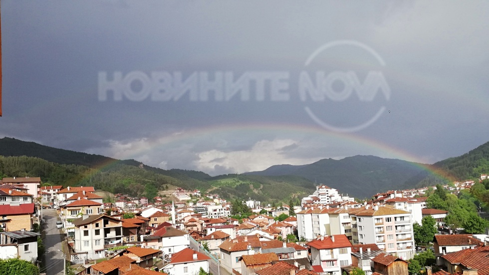 Двойна дъга над гр. Девин