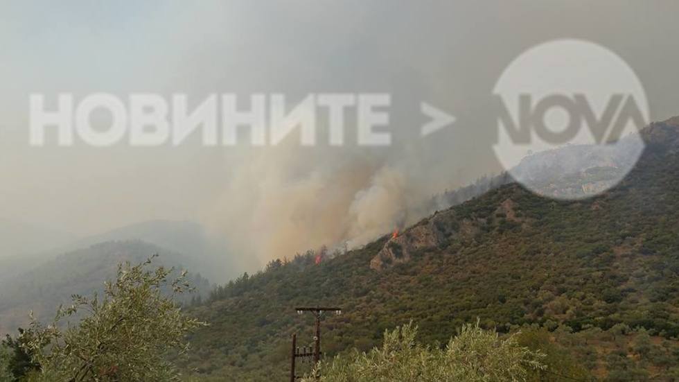 Призив за помощ на пожар на остров Тасос, Гърция