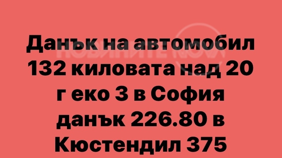 Кметът на община Кюстендил решава да вдигне данъците на колите с 90%. Само и единствено в града, чрез самоволното си решение.