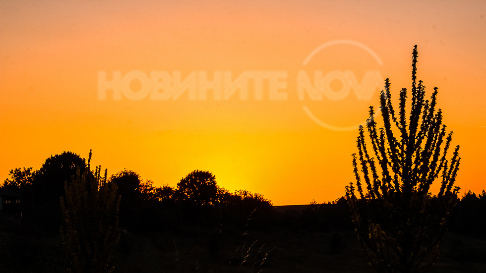 Юлското утро от севeроизточен Разград - от поляната