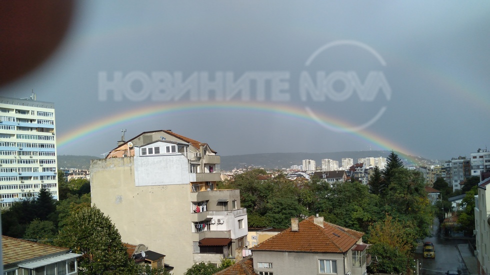Варна - прекрасна дъга в дъждовния следобед.
