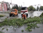 Буря чупи клони и отнесе покрив в Благоевград