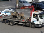 Паяк вдигна каруца в центъра на София