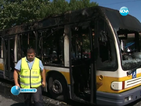 Автобус изгоря до основи в Пловдив