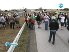 Жива верига блокира за час магистрала „Тракия”