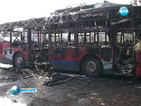 Автобус с метанова уредба изгоря при пожар