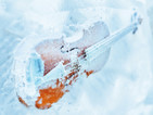 Оркестър свири с инструменти от лед