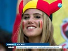 Момиче стана модел, докато гледа мач на Белгия
