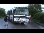 Три автобуса с работници се удариха верижно