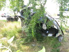 Автомобил се разполови при тежка катастрофа край Русе