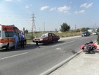Мотор се вряза в кола в Благоевград
