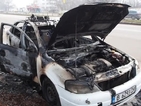 Полицейски автомобил изгоря във Варна