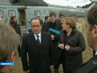 Оланд и Меркел пристигнаха във Френските Алпи