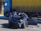Тежка катастрофа между тир и три коли на входа на Варна