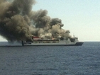 Ферибот се запали в Средиземно море