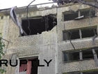 Разрушени сгради след бомбардировки в Украйна