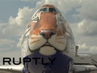 "Сибирски тигър" полетя в небето (ВИДЕО)