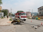 Тир събори електрически стълб в Благоевград
