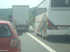 "Моята новина": Автобус изпреварва в аварийната лента на АМ "Тракия"