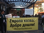 Протест "за" и "срещу" бежанците в центъра на София