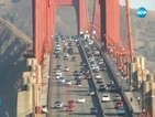 Слагат мрежа на моста Голдън Гейт в Сан Франциско
