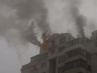 Пожар горя в блок в Студентски град (ВИДЕО)