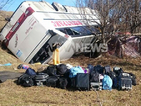 Автобус с български учители се преобърна в Македония, има ранени (ВИДЕО+СНИМКИ)